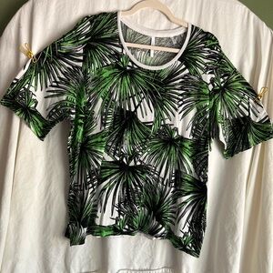 labelBe Tropical Print Tee Shirt Short Sleeve Size: 16/18